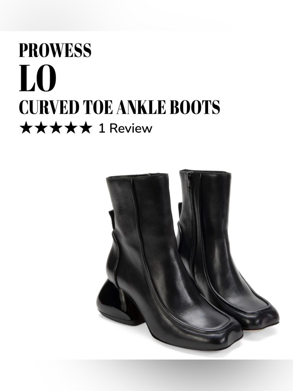 Fluevog EXCELLENT Prowess Lo black leather zip up chunky heel boot-10 (fits 9!)